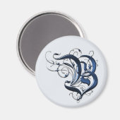 ヴィンテージイニシャルb マグネット (正面/裏面)