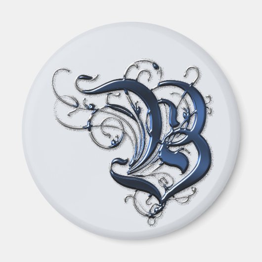 ヴィンテージイニシャルb マグネット (正面)