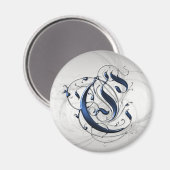 ヴィンテージイニシャルC マグネット (正面/裏面)