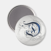 ヴィンテージイニシャルD マグネット (正面/裏面)