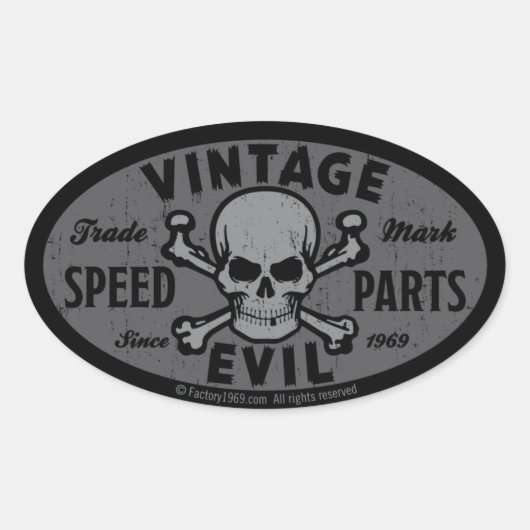 ヴィンテージイビル007B 楕円形シール (正面)