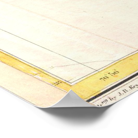 ヴィンテージイプスウィッチとアニスカム港の地図(1857年) ポスター (角)