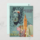 ヴィンテージイベリア旅行はがき ポストカード (正面/裏面)