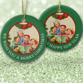 ヴィンテージイメージクリスマスキャロラー セラミックオーナメント