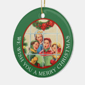 ヴィンテージイメージクリスマスキャロラー セラミックオーナメント (左)