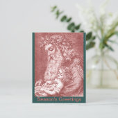 ヴィンテージイメージファーザータイム&ベビー年賀はがき シーズンポストカード (スタンド正面)