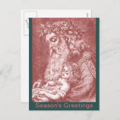 ヴィンテージイメージファーザータイム&ベビー年賀はがき シーズンポストカード (正面/裏面)