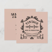 ヴィンテージイヤー 完璧に熟成した カスタム誕生年 招待状 (正面/裏面)