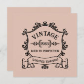 ヴィンテージイヤー 完璧に熟成 オーダーメイド 誕生年 招待状 (正面/裏面)