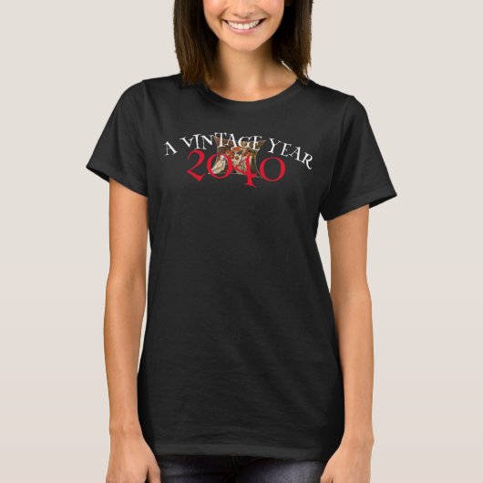 ヴィンテージイヤー 2024 2025 2026 2027 2028 2029 2030 Tシャツ (正面)