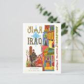 ヴィンテージイラク旅行ポスター ポストカード (スタンド正面)
