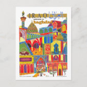 ヴィンテージイラク旅行ポスター ポストカード (正面)