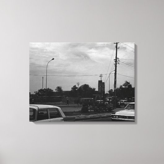 ヴィンテージイラク通りタクシー キャンバスプリント (正面)