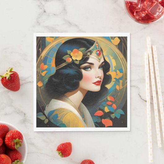 ヴィンテージイラストの多くはiを特徴とする スタンダードランチョンナプキン (インサイチュ)