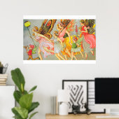 ヴィンテージイラストの妖精 ポスター (ホームオフィス)