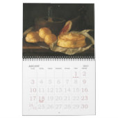 ヴィンテージイラストの食事、食べ物、飲み物 カレンダー (1月 2027)