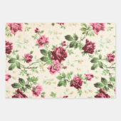 ヴィンテージイラストバラの中立基準 ラッピングペーパーシート (正面)