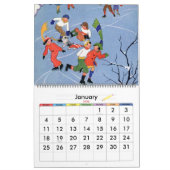 ヴィンテージイラストレーションおもしろいキッズとベビー遊ズ カレンダー (1月 2026)