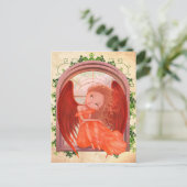 ヴィンテージイラストレーションかわいい妖精の天使の女の子 ポストカード (スタンド正面)