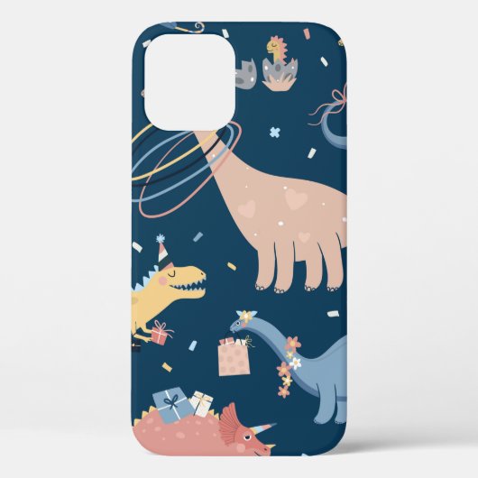 ヴィンテージイラストレーションとディノの誕生日パーティー。S Case-Mate iPhoneケース (裏面)