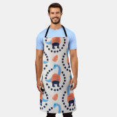 ヴィンテージイラストレーションとdi エプロン (着用した状態)