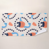 ヴィンテージイラストレーションとdi バスタオル (バスタオル)