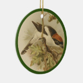 ヴィンテージイラストレーションのウードチャットシュキー セラミックオーナメント (右)