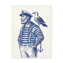 ヴィンテージイラストレーションのセーラー服姿