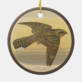 ヴィンテージイラストレーションのヨーロッパナイトジャー セラミックオーナメント (裏面)