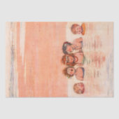 ヴィンテージイラストレーションの子のビーチ 薄葉紙 (正面)