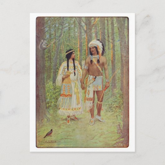 ヴィンテージイラストレーションはがき ポストカード (正面)