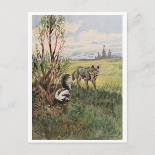 ヴィンテージイラストレーションはがき ポストカード (正面)