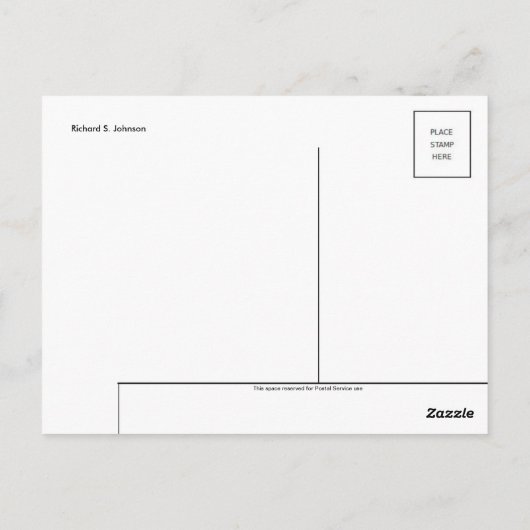 ヴィンテージイラストレーションはがき ポストカード (裏面)