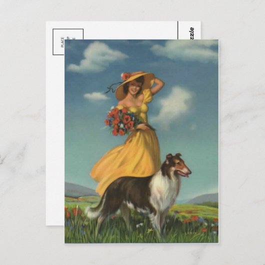 ヴィンテージイラストレーションはがき ポストカード (正面/裏面)