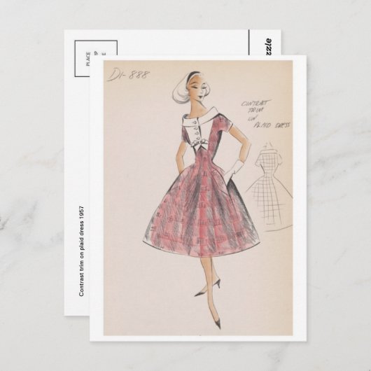 ヴィンテージイラストレーションはがき ポストカード (正面/裏面)