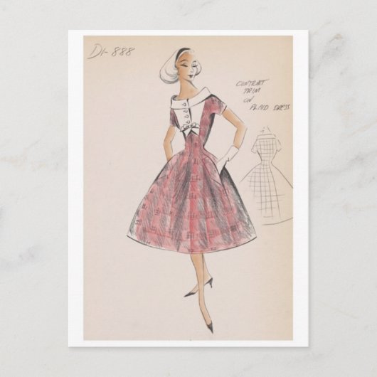 ヴィンテージイラストレーションはがき ポストカード (正面)