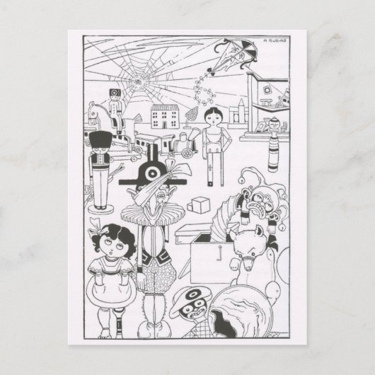 ヴィンテージイラストレーションはがき ポストカード (正面)