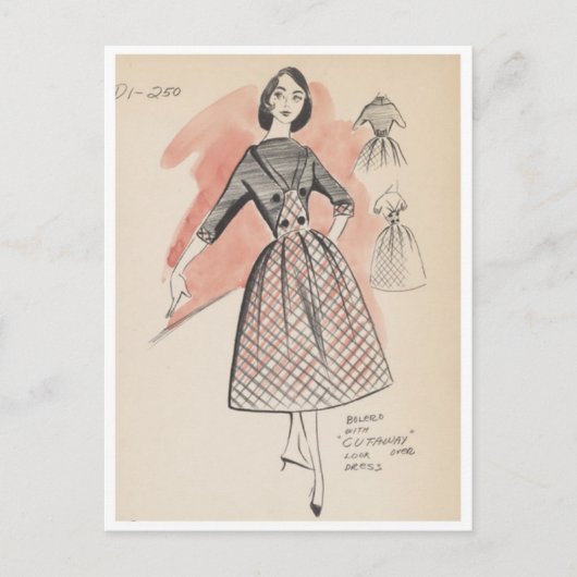 ヴィンテージイラストレーションはがき ポストカード (正面)