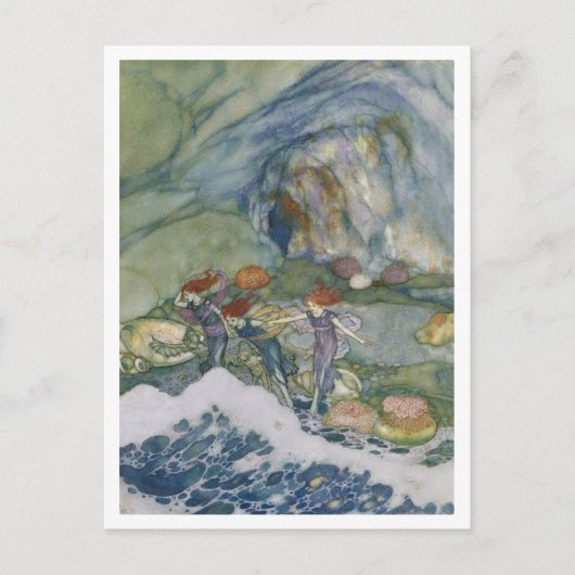 ヴィンテージイラストレーションエドムンドダラックテンペスト ポストカード (正面)