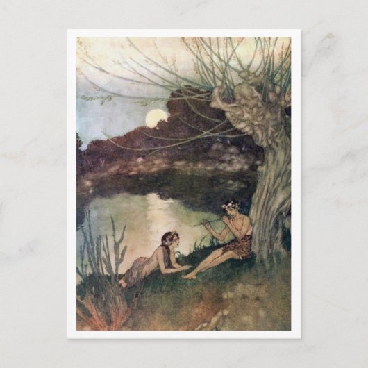 ヴィンテージイラストレーションエドムンドダラックテンペスト ポストカード (正面)