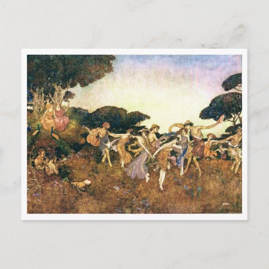 ヴィンテージイラストレーションエドムンドダラックテンペスト ポストカード (正面)