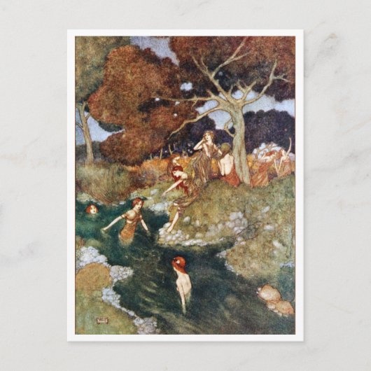 ヴィンテージイラストレーションエドムンドダラックテンペスト ポストカード (正面)