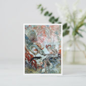 ヴィンテージイラストレーションエドムンドダラックマーメイドキング ポストカード (スタンド正面)