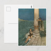 ヴィンテージイラストレーションエドムンドダラックリトルマーメイド ポストカード (正面/裏面)