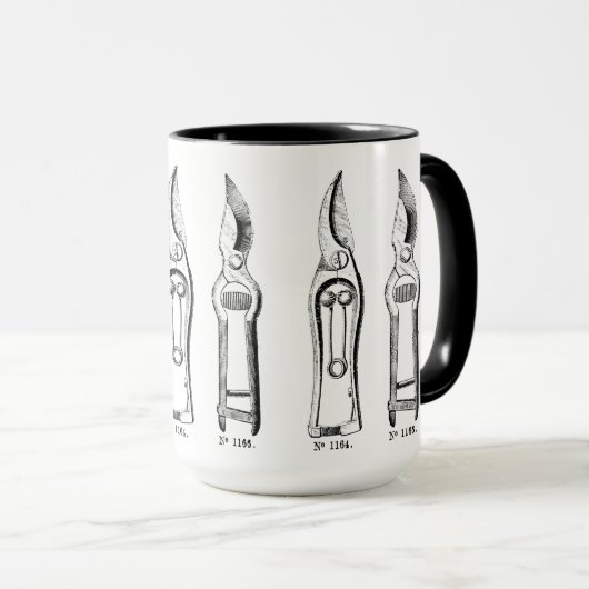 ヴィンテージイラストレーションガーデニングツールプナーズマグ マグカップ (正面右)