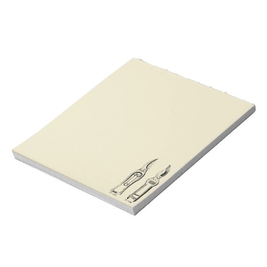 ヴィンテージイラストレーションガーデニングツールプナーズメモ ノートパッド (回転)