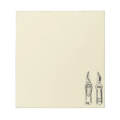 ヴィンテージイラストレーションガーデニングツールプナーズメモ ノートパッド (正面)