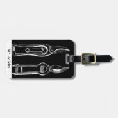 ヴィンテージイラストレーションガーデニングツールプルーナーラベル2 ラゲッジタグ (正面横)