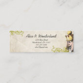 ヴィンテージイラストレーションガールクラウンの再生 スキニー名刺 (裏面)