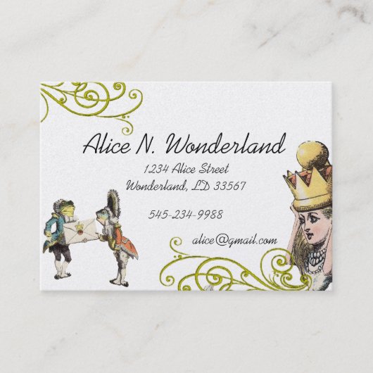 ヴィンテージイラストレーションガールフロッグの修復 名刺 (正面)